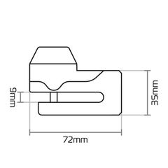 Brake disc lock OXFORD Mini T colour black-thumb-2