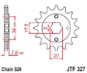 Γρανάζι Κίνησης JTF327 13/14 HONDA XR 250/CRF 150