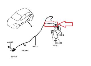 MITSUBISHI  ΚΛΙΠ ΕΛΑΤΗΡΙΟ ΣΤΟ ΠΟΡΤΑΚΙ ΤΩΝ ΚΑΥΣΙΜΩΝ