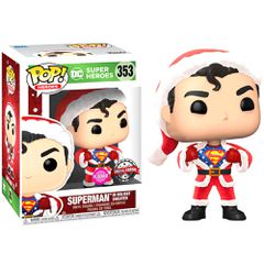 Set figure POP & Tee Back DC Comics Superman Exclusive Flocked Medium-thumb-1