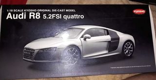 *RARE* AUDI R8 5.2FSI QUAΤTRO V10 / KYOSHO / 1:18 / SILVER