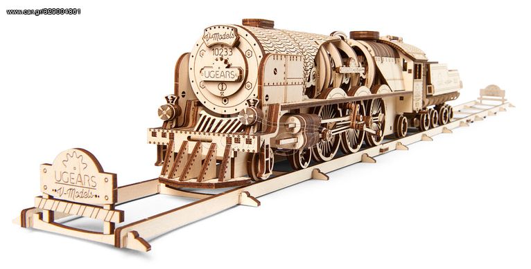 Ugears Παιχνίδι Κατασκευών Ξύλινo V-Express Steam Train with Tender