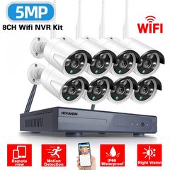 5MP Wireless Camera System 8CH Wifi NVR Kit Outdoor Waterproof Wifi IP Security Camera Set