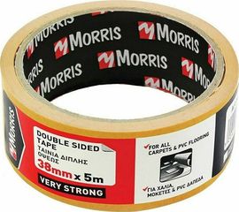 Morris Very Strong Αυτοκόλλητη Ταινία Διπλής Όψης 38mmx5m(26046)