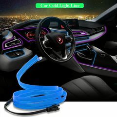 3m Slim Διακοσμητική Ταινία Neon LED Εσωτερικός Φωτισμός Αυτοκινήτου 12V Μπλε