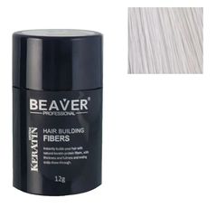 Beaver Hair Building Fibers, Μικρο-ίνες Φυσικής Κερατίνης κατά της Τριχόπτωσης & Αραίωσης των Μαλλιών 12γρ Λευκό