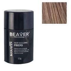 Beaver Hair Building Fibers, Μικρο-ίνες Φυσικής Κερατίνης κατά της Τριχόπτωσης & Αραίωσης των Μαλλιών 12γρ Ανοιχτό Καστανό