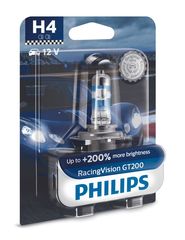 PHILIPS Η4 Racing Vision GT200 12V 60/55W Έως 200% Περισσ.Φως (12342RGTB1) 1τμχ