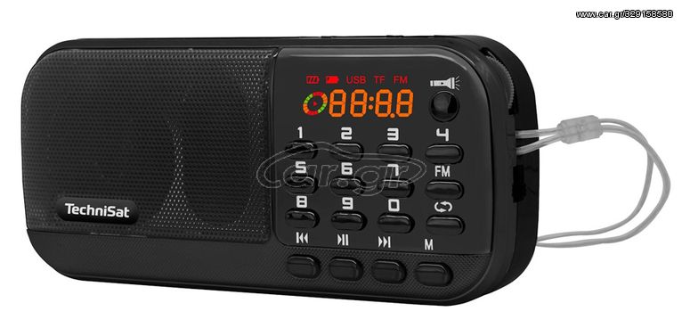 TECHNISAT φορητό ραδιόφωνο & ηχείο LXRA1 με φακό, USB/TF/AUX, μαύρο