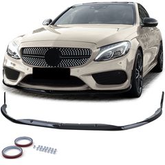 Μπροστινή αεροτομή lip sport look μαύρο γυαλιστερό για Mercedes C W205 S205 14-21