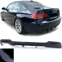 Μαύρος γυαλιστερός διπλός σωλήνας απόδοσης πίσω διαχύτη κατάλληλος για BMW Σειρά 3 E92 E93