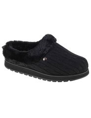 Skechers Χειμερινές Γυναικείες Παντόφλες με γούνα σε Μαύρο Χρώμα 31204-BBK
