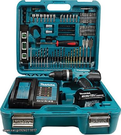 Makita Δράπανο DHP453FX12 18v Combi με 1 x 3,0Ah μπαταρία, φορτιστή και αξεσουάρ