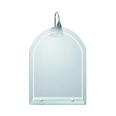Gloria Solo Line Ημικυκλικός Καθρέπτης Μπάνιου με Ράφι 50x70cm 15-5070