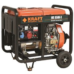 Kraft WS 8500-3 Τριφασική Γεννήτρια Πετρελαίου με Μίζα, Ρόδες και Μέγιστη Ισχύ 8kVA