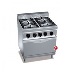 Berto's Κουζίνα G7F4+FE Υγραερίου Με Στατικό Φούρνο Ηλεκτρικό 80x70x90cm