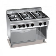 Berto's Κουζίνα G9F6+FG Υγραερίου Με Στατικό Φούρνο Αερίου Και Ουδέτερο Ερμάριο 120x90x90cm