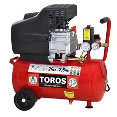 Toros TM 24/2.5 Μονοφασικό Κομπρεσέρ Αέρος με Ισχυ 2.5hp και Αεροφυλάκιο 24lt