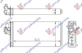 Ψυγειο Καλοριφερ (M) +/-ΑC (343x182) Tyποy Valeo Mercedes Vito (W638) 96-04 - 011206500
