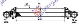 Ψυγειο INTER.2,2 Cdi (65x11.3x5,0) Mercedes E Class (W211) 02-09 - 018806210