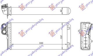 Ψυγειο Καλοριφερ (M) +/-ΑC (330x157) -03 Renault MASTER/MASCOTT 98-09 - 084806500