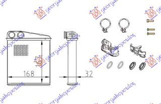 Ψυγειο Καλοριφερ (B) +/-ΑC (167x168) (MAZI Me To KIT) Nissan Note 06-13 - 036406500
