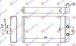 Ψυγειο Καλοριφερ (M) (300x195x42) Peugeot Boxer 02-06 - 080306500