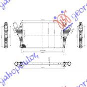Ψυγειο INTER.2,0 i16VTUR-2,2DTi(65x40x29 Opel Vectra C 05-08 - 032006200
