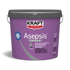 Πλαστικό Λευκό Αντιμικροβιακό Βελουτέ Ματ KRAFT Paints ASEPSIS Shield 10L