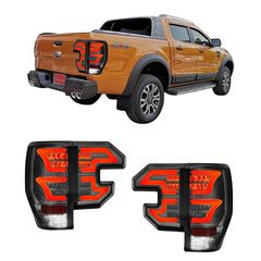 Ford Ranger (T7/T8) 2016+ Πίσω Φανάρια Smoked Led [Alien]