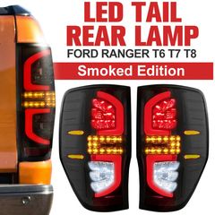 Ford Ranger (T7/T8) 2016+ Πίσω Φανάρια Smoked Led [Yellow]