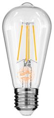 GloboStar® 99017 Λάμπα E27 ST64 Αχλάδι LED LONG FILAMENT 10W 1100 lm 320° AC 85-265V Edison Retro με Διάφανο Γυαλί Θερμό Λευκό 2700 K Dimmable