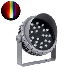 GLOBOSTAR® FLOODMENA 90649 Προβολέας Σποτ Wall Washer με Αντιθαμβωτική Γρίλια LED 48W 3840lm 30° DC 24V Αδιάβροχο IP65 Πολύχρωμο RGBW Dimmable DMX512 - Bridgelux SMD Chip - Γκρι Ανθρακί - Μ25 x Π25 x