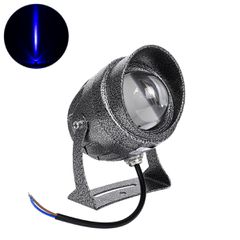 GLOBOSTAR® SPOTXENIA 90634 Σποτ Φωτισμου με Αντιθαμβωτική Γρίλια LED 16W 1360lm 3° DC 24V Αδιάβροχο IP65 Μπλε Dimmable - Bridgelux COB Chip - Σφυρήλατο Γκρι Ανθρακί - Μ9 x Π9 x Υ12cm - 3 Χρόνια Εγγύησ
