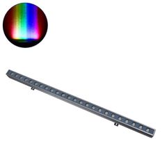 GLOBOSTAR® WASHERFAIA 90185 Μπάρα Φωτισμού Wall Washer με Αντιθαμβωτική Γρίλια LED 36W 3060lm 30° DC 24V Αδιάβροχο IP65 Πολύχρωμο RGBW Dimmable DMX512 - Bridgelux SMD Chip - Γκρι Ανθρακί - Μ100 x Π4 x