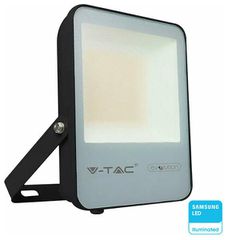 V-TAC Προβολέας LED Samsung chip 50W ψυχρό λευκό 6400K μαύρο σώμα 185lmW Evolution 20452