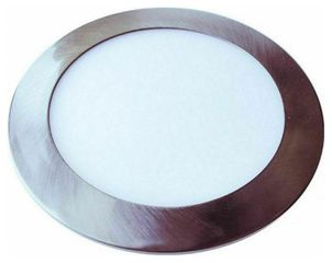 V-TAC Φωτιστικό οροφής LED mini panel τύπου PL 24W στρογγυλό νίκελ θερμό λευκό SKU: 6355