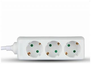 V-TAC Πολύπριζο 3 Θέσεων με 3×1,5mm και 1,5m Καλώδιο Άσπρο 8754