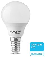 V-TAC Λάμπα LED E14 P45 Γλομπάκι SMD 4.5W 230V 470lm 180° IP20 Samsung Chip Ζεστό Λευκό 21168