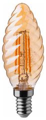 V-TAC Λάμπα LED E14 κερί twisted filament 4W θερμό λευκό 2200K γυαλί amber 217115