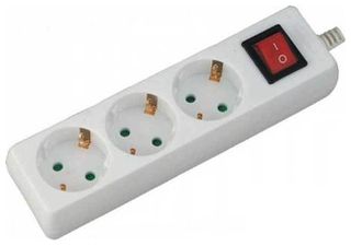 V-TAC Πολύπριζο 3 Θέσεων με 3×1,5mm και 5m Καλώδιο και Διακόπτη Άσπρο 8763