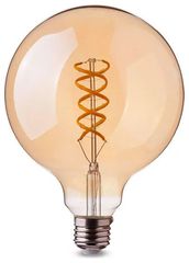 V-TAC Λάμπα Led Filament E27 G95 5W 300lm 300° Ζεστό Λευκό Amber Γυαλί 217217