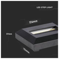 2W LED STEP LIGHT 3000K BLACK BODY SQUARE-thumb-5