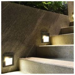 2W LED STEP LIGHT 3000K BLACK BODY SQUARE-thumb-1