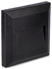 2W LED STEP LIGHT 3000K BLACK BODY SQUARE