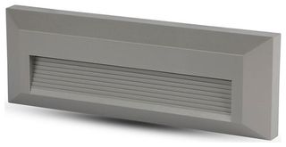 V-TAC Φωτιστικό για Σκαλοπάτια LED – Step Light LED 3W 230V 110lm 70º IP65 Ορθογώνιο Ζεστό Λευκό Γκρι 211331
