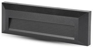 V-TAC Φωτιστικό για Σκαλοπάτια LED – Step Light LED 3W 230V 110lm 70º IP65 Ορθογώνιο Ζεστό Λευκό Μαύρο 211329