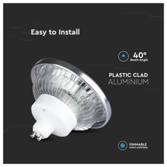 12W AR111 LED SPOTLIGHT 6000K GU10 DIMMABLE-thumb-3
