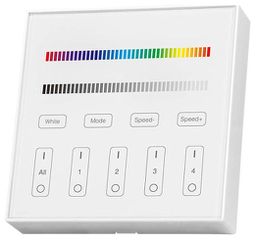 V-TAC Επιτοίχιο Controller Αφής WiFi 4 Ζωνών για Ταινίες LED RGB+W Άσπρο 2917