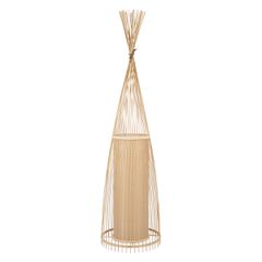 GLOBOSTAR® AZORES 01755 Boho Επιδαπέδιο Φωτιστικό με Ντουί 1 x E27 AC 220-240V IP20 - Μπεζ - Μ40 x Π40 x Υ150cm